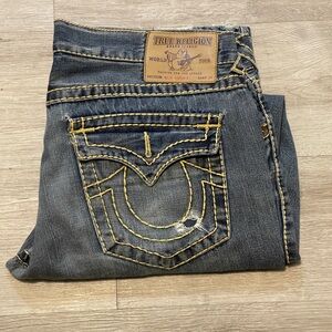 True Religion Men's Dark Blue Relaxed Jeans